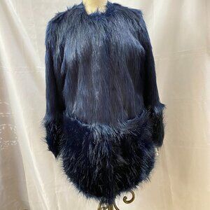 Blue Faux Fur Coat by Wendy Williams - XS